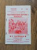 Featherstone v Keighley Oct 1961 Rugby League Programme