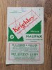 Keighley v Halifax Mar 1955 Rugby Programme