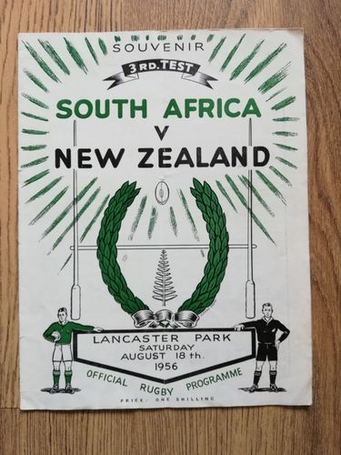New Zealand v South Africa 3rd Test 1956 Rugby Programme