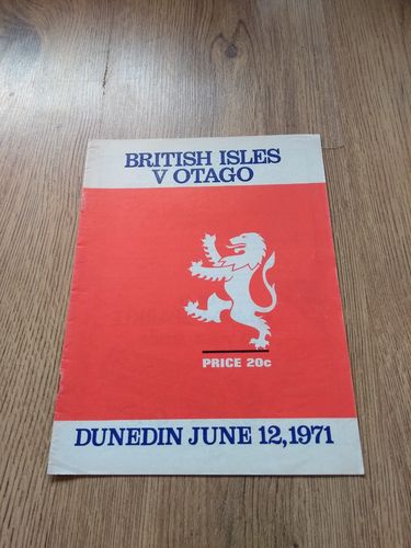 Otago v British Lions 1971 Rugby Tour Programme