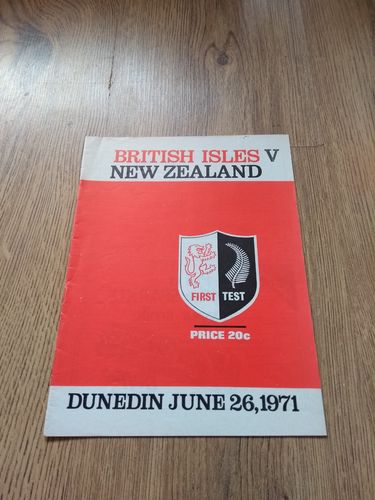 New Zealand v British Lions 1st Test 1971 Rugby Programme