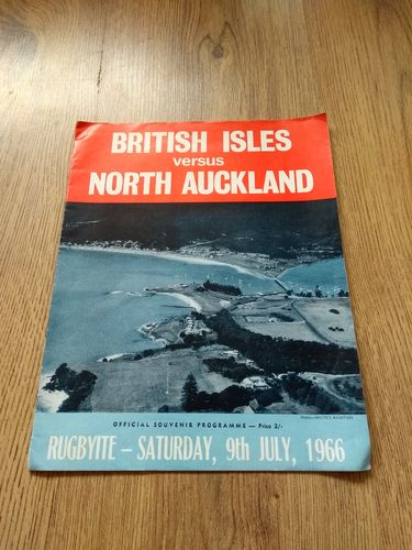 North Auckland v British Lions July 1966 Rugby Programme