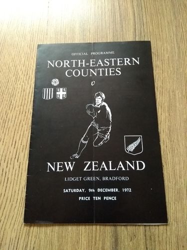 North-Eastern Counties v New Zealand Dec 1972 Rugby Programme