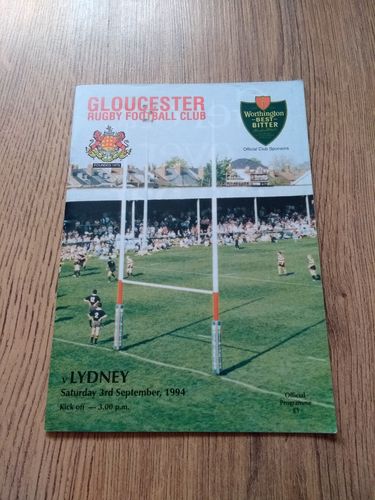Gloucester v Lydney Sept 1994 Rugby Programme