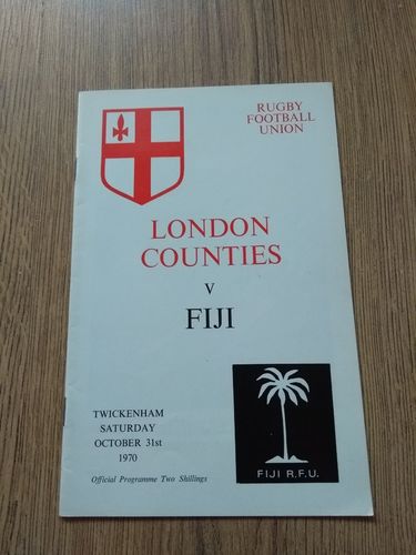 London Counties v Fiji Oct 1970 Rugby Programme