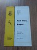 Newport v South Africa 1961 Rugby Programme