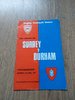 Surrey v Durham 1967 County Championship Final Rugby Programme
