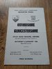 Oxfordshire v Gloucestershire 1966 County Quarter-Final Rugby Programme