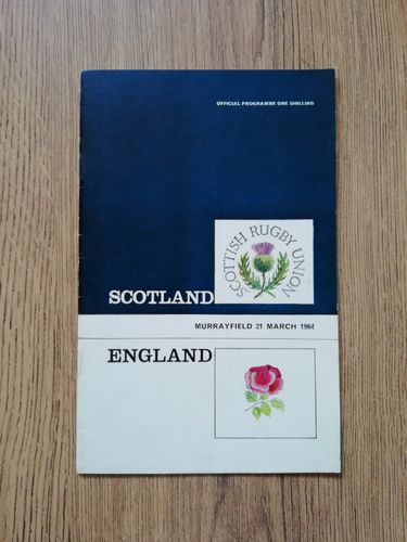 Scotland v England Mar 1964 Rugby Programme