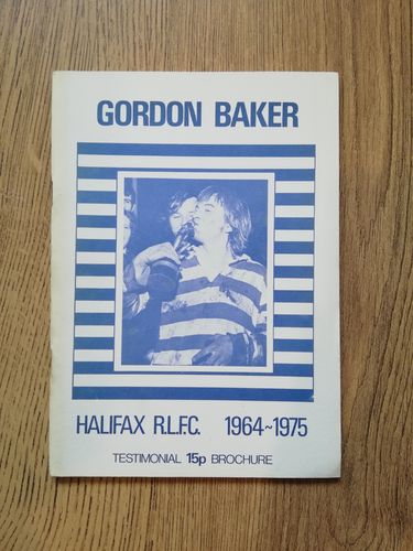 Gordon Baker - Halifax 1975 Testimonial Brochure