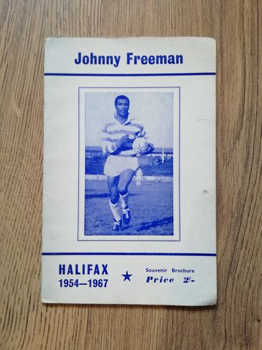 Johnny Freeman - Halifax 1967 Rugby League Testimonial Brochure