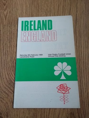 Ireland v England 1969 Rugby Programme