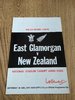 East Glamorgan v New Zealand Dec 1972 Rugby Programme