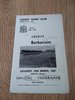 Cardiff v Barbarians Mar 1967 Rugby Programme