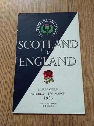 Scotland v England 1956 Rugby Programme