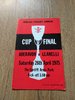 Aberavon v Llanelli Apr 1975 Welsh Cup Final Rugby Programme