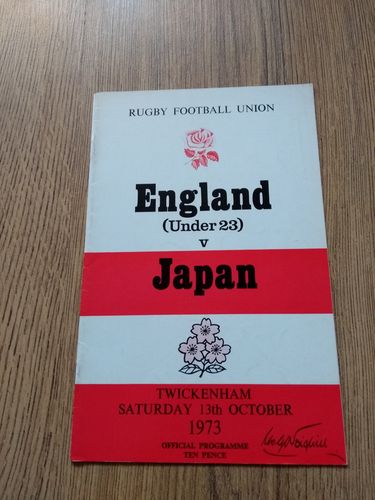 England Under 23 v Japan Oct 1973 Rugby Programme