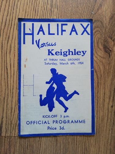 Halifax v Keighley Mar 1954 Challenge Cup Rugby League Programme