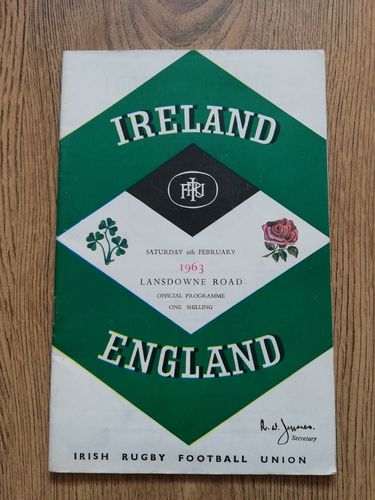 Ireland v England 1963