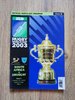 South Africa v Uruguay 2003 Rugby World Cup Programme