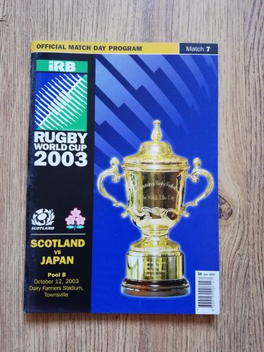 Scotland v Japan 2003 Rugby World Cup Programme