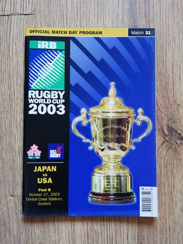 Japan v USA 2003 Rugby World Cup Programme