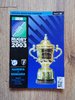 Namibia v Romania 2003 Rugby World Cup Programme