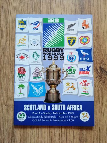 Scotland v South Africa 1999 Rugby World Cup Programme