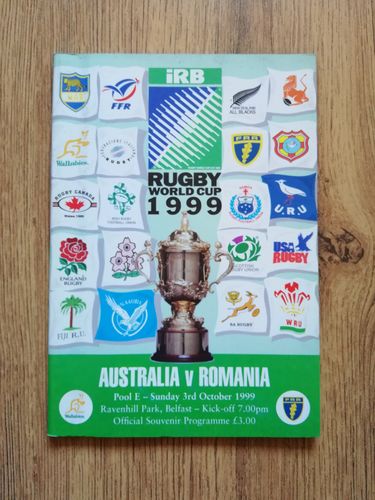 Australia v Romania 1999 Rugby World Cup Programme