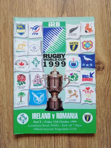 Ireland v Romania 1999 Rugby World Cup Programme