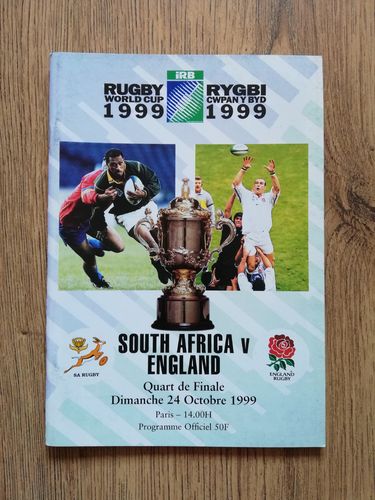 South Africa v England 1999 Rugby World Cup Quarter-Final Programme