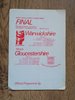 Warwickshire v Gloucestershire 1972 County Championship Final Rugby Programme