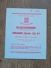 Gloucestershire v England (Under 23) XV Apr 1974 Rugby Programme