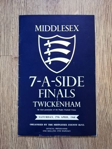 Middlesex Sevens Apr 1968 Rugby Programme