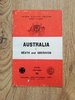 Neath & Aberavon v Australia Dec 1957 Rugby Programme