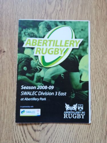 Abertillery v Gwernyfed Sept 2008 Rugby Programme