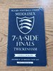 Middlesex Sevens May 1979 Rugby Programme