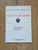 Marlow Youth Sevens Apr 1981 Rugby Programme