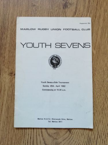 Marlow Youth Sevens Apr 1982 Rugby Programme