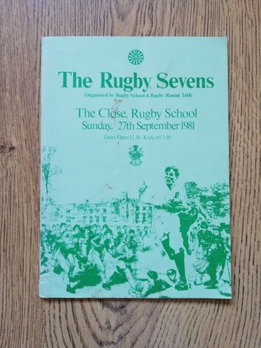 The Rugby School Sevens Sept 1981 Rugby Programme
