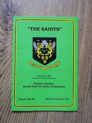 Northampton v Blackheath Sept 1981 Rugby Programme