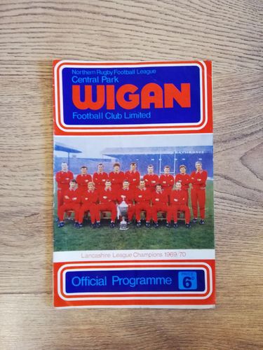 Wigan v Wakefield Oct 1970 Rugby League Programme