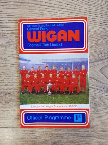 Wigan v Bradford Nov 1970 Rugby League Programme