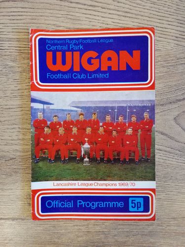 Wigan v Leigh Apr 1971 Rugby League Programme