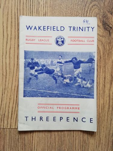Wakefield v Keighley Mar 1955 Rugby League Programme