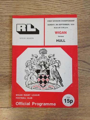 Wigan v Hull Sept 1979 Rugby League Programme