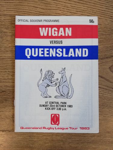 Wigan v Queensland Oct 1983 Rugby League Programme