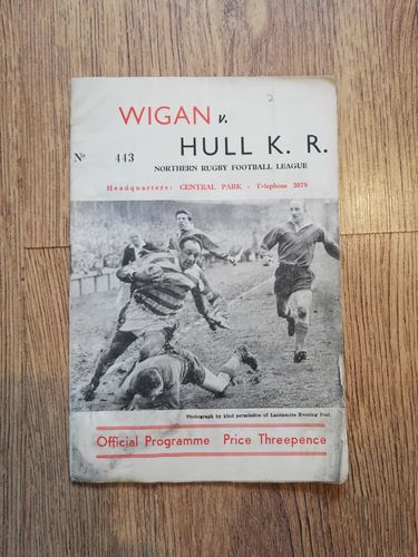 Wigan v Hull KR Jan 1961 Rugby League Programme