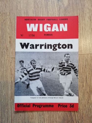 Wigan v Warrington Jan 1965 Rugby League Programme