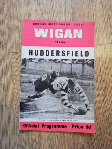 Wigan v Huddersfield Apr 1965 Rugby League Programme
